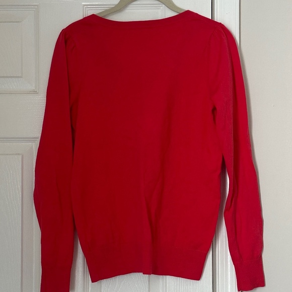 Boden V Neck Deep Pink Sweater Pullover Size XS Extra Small Cotton Blend - Picture 3 of 5